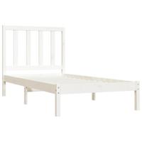Bedframe massief grenenhout wit 100x200 cm - thumbnail