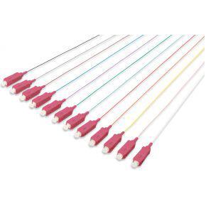 Digitus DK-25221-02-4 Glasvezel Optische vezel Aansluitkabel 2.00 m Wit, Violet, Zwart, Turquoise, Rood, Pink, Oranje, Groen, Grijs, Geel, Bruin, Blauw [1x