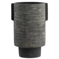 Vaas Elon - zwart - keramiek - 28x19,3x16,4 cm - Leen Bakker - thumbnail