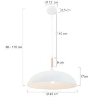 Mexlite Hanglamp bjorr 7731w wit - thumbnail