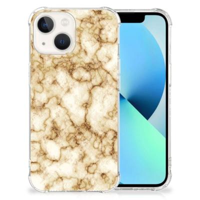iPhone 13 Anti-Shock Hoesje Marmer Goud iPhone 13 Anti-Shock Hoesje Marmer Goud