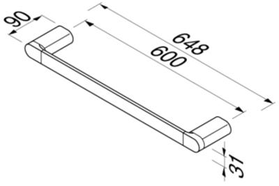 Geesa Wynk Handdoekrek 64.8cm Chroom 914507-02-60
