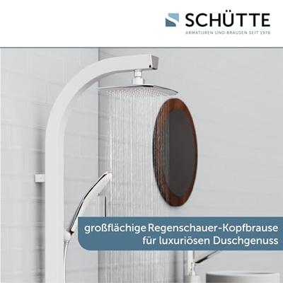 Regendouche Opbouwset Schütte Madagaskar Wellness Stortdouche Wit en Chroom Regendouche Opbouwset Schütte Madagaskar Wellness Stortdouche Wit en Chroom