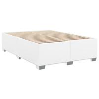 Boxspring met matras kunstleer wit 140x200 cm - thumbnail