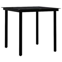 5-delige Tuinset met kussens zwart - thumbnail