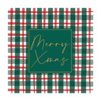 Duni Servetten Xmas Check 33x33cm - thumbnail