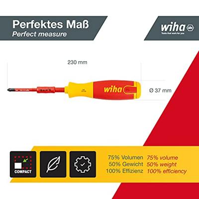 Wiha Magazijnschroevendraaier | 6-delig | sleuf / PH | VDE geïsoleerd | 1 stuk - 38610 38610
