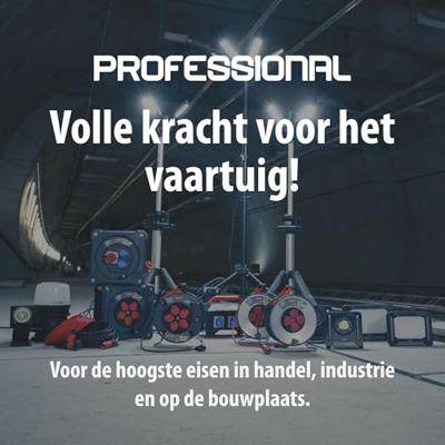 Brennenstuhl Professional Bouwplaats kabelhaspel met Powerblock | KC 3200 5 | IP44 | 33+5m | H07RN-F 3G2.5 - 9212380110 Brennenstuhl Professional Bouwplaats kabelhaspel met Powerblock | KC 3200 5 | IP44 | 33+5m | H07RN-F 3G2.5 - 9212380110