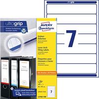 Avery-Zweckform L4760-100 38 x 192 mm Papier Wit 700 stuk(s) Permanent hechtend Ordneretiketten 100 vel DIN A4 - thumbnail