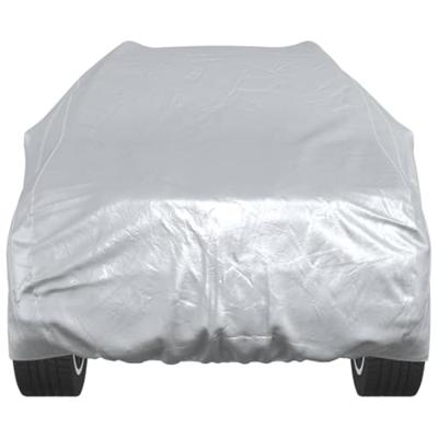 VidaXL Autohoes voor suv met gespriemen xl volledig peva zilverkleurig