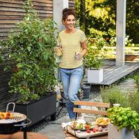 Bloempot - LEC - Trio Cottage 30 - graniet - geïntegreerd irrigatiesysteem - weerbestendig - thumbnail