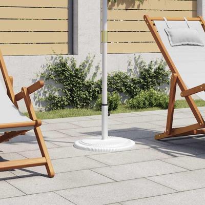 VidaXL Parasolvoet 45x45x30 cm gietijzer wit VidaXL Parasolvoet 45x45x30 cm gietijzer wit