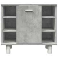 3-delige Badkamermeubelset bewerkt hout betongrijs - thumbnail