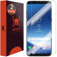 Skinomi TechSkin - Beschermfolie voor Samsung Galaxy S8 Plus (S8+) - bedekt het complete beeldscherm (rand tot rand dekking), 2-pack - thumbnail
