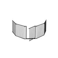 NORDLINGER PRO Vouwscherm met loopdeur - brandbeveiliging voor schoorstenen en kachels - thumbnail