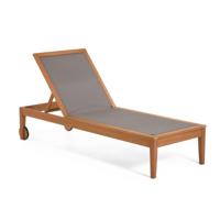 Kave Home Ligstoel 'Caterin', 195cm, kleur bruin - thumbnail