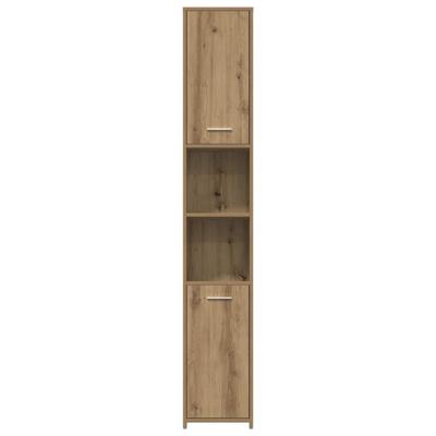 4-delige Badkamermeubelset bewerkt hout artisanaal eikenkleur