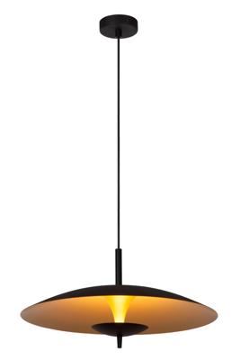 Lucide VULCAN - Hanglamp - Ø 47 cm - LED Dimb. - 1x9W 3000K - Zwart Lucide VULCAN - Hanglamp - Ø 47 cm - LED Dimb. - 1x9W 3000K - Zwart