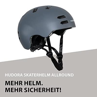 Hudora skaterhelm allround grafiet, maat l (58-61cm)