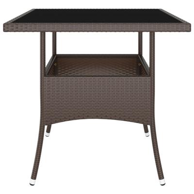 5-delige Loungeset poly rattan bruin