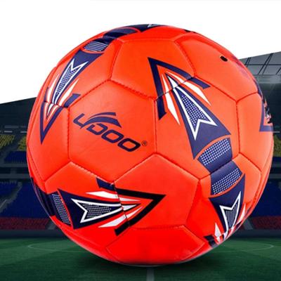 19cm PU leer naaien Wearable Match voetbal (rood)