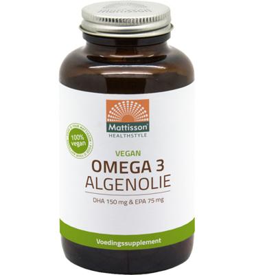 Mattisson Vegan omega 3 algenolie DHA 150mg EPA 75mg 180 Vegetarische capsules Mattisson Vegan omega 3 algenolie DHA 150mg EPA 75mg 180 Vegetarische capsules