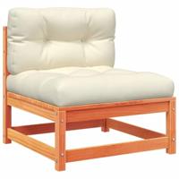 8-delige Loungeset met kussens massief grenenhout wasbruin - thumbnail