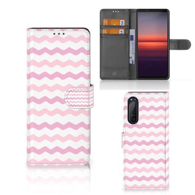 Sony Xperia 5II | Telefoon Hoesje | Waves Roze Sony Xperia 5II | Telefoon Hoesje | Waves Roze
