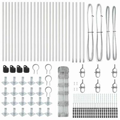 Weidehekwerk Zilver 50 x 0.8 m Gegalvaniseerd staal