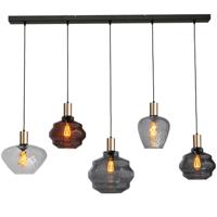 Masterlight 5-lichts hanglamp - goud -Porto met verschillende glazen - 2711-05-02-130-5-415 - thumbnail