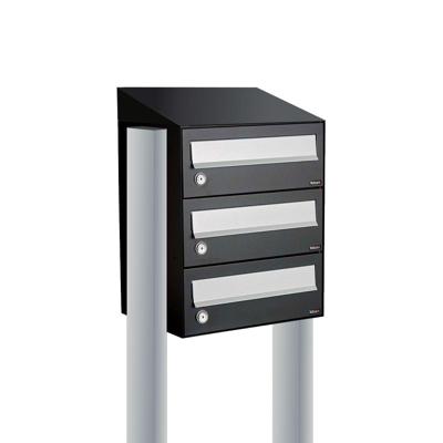 Allux Hive Set 1-Breed, 3-Hoog Met Dak Op Statief Zwart - 40030070_1x3ds