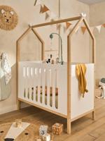Baby-bedje COCONUT te veranderen in slaapbank wit - thumbnail
