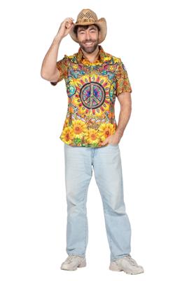 Party shirt hippie zonnebloem Party shirt hippie zonnebloem