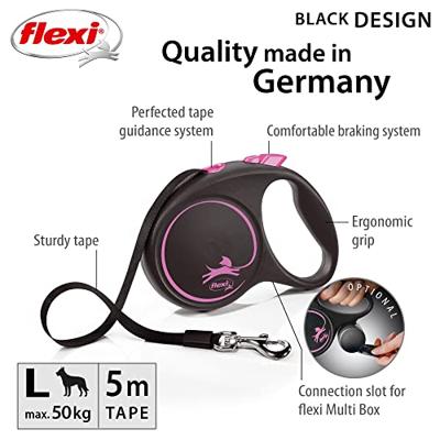 FLEXI ROLLIJN BLACK DESIGN TAPE ROZE L 5 MTR TOT 50 KG