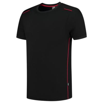 Tricorp 102703 T-shirt Accent zwart-rood L