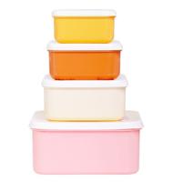 Set van 4 lunchdozen voor kinderen REGENBOOG A Little Lovely Company pastelgeel - thumbnail