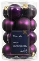Kerstballen glas d3,5 cm vijg 16 st Decoris - Decoris - thumbnail