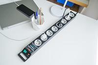 Brennenstuhl Super-Solid overspanningsbeveiliging 13.500A 8-voudig zwart 2,5m H05VV-F 3G1,5 - 1153380318 - thumbnail