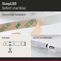 Paulmann SimpLED 78974 LED-strip complete set Met connector (male) 12 V 10 m Warmwit 1 stuk(s) - thumbnail
