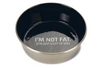 Beeztees voer- en drinkbak not fat - hond - rvs - zwart - 20cm - thumbnail