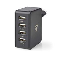 Wandoplader | 4,8 A | 4 uitgangen | USB-A | Wit - thumbnail