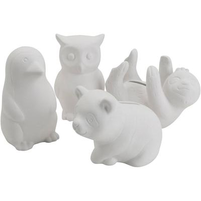 Creativ Company Spaarpotten, dieren, afm 8,5-11 cm, inhoud kan variëren , 4x6 stuk/ 1 doos