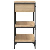 Wandtafel met lades en schappen bewerkt hout sonoma eikenkleur - thumbnail