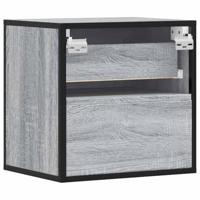 Nachtkastjes 2st wandgemonteerd 40x31x39,5cm grijs sonoma eiken - thumbnail