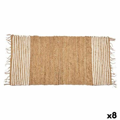 Tapijt Gift Decor Zwart Natuurlijk Strepen 70 x 1 x 140 cm (8 Stuks)