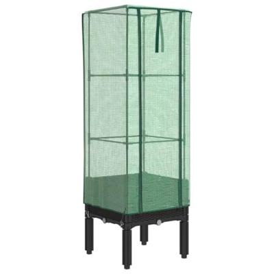 VidaXL Plantenbak verhoogd met kashoes 40x40x140 cm rattanlook