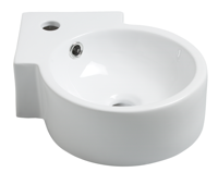 Wiesbaden Atlas hoekfontein 44 x 27,5 x 12 cm keramiek glans wit 32.3490 - thumbnail