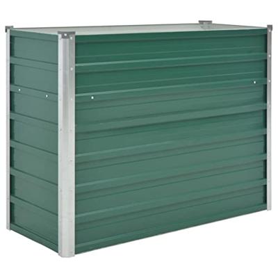 VidaXL Plantenbak verhoogd 100x40x77 cm gegalvaniseerd staal groen
