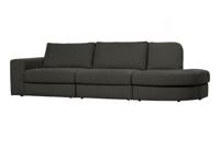 vtwonen 2,5-zits Bank 'Family' Ronding Rechts, Woven, kleur Antraciet - thumbnail