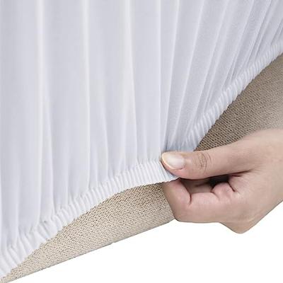 VidaXL Driezitsbankhoes stretch polyester jersey wit